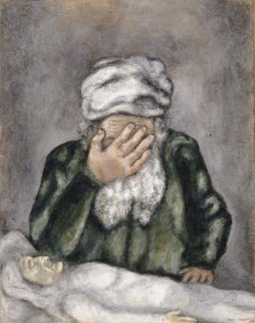 マルク・シャガール Painting - 現代のマルク・シャガール サラのために泣くアブラハム
